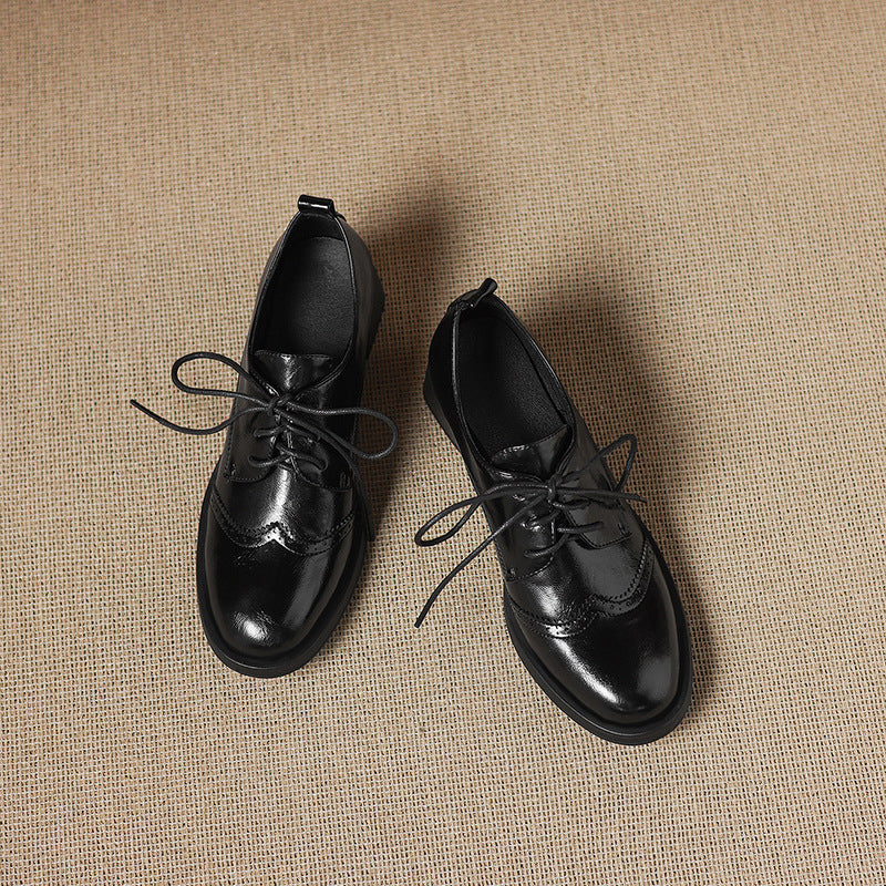 Brogue Lace-Up Oxford Pumps | Block Heel | Women's Chunky Heel Oxfords