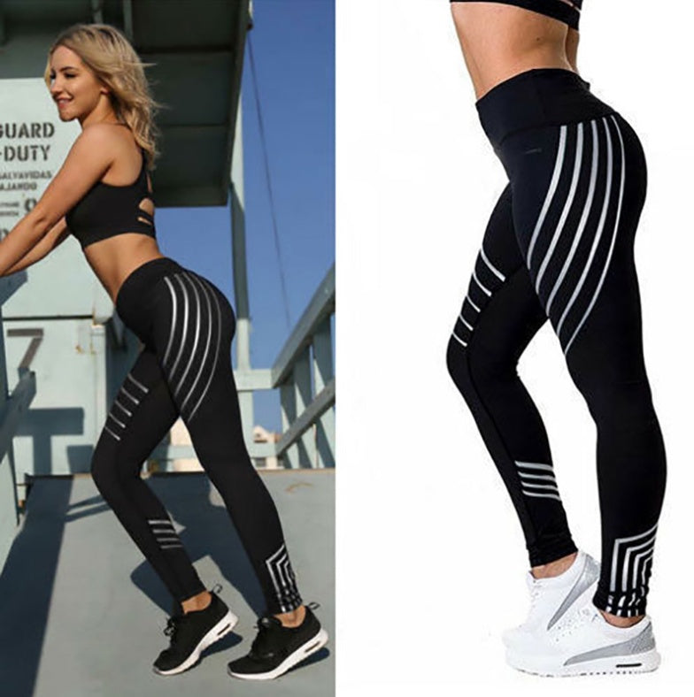 Leggings estampados de entrenamiento para mujer – Pantalones pitillo de corte ajustado
