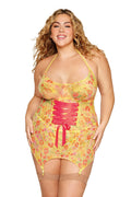 Plus Size Springtime Garter Chemise