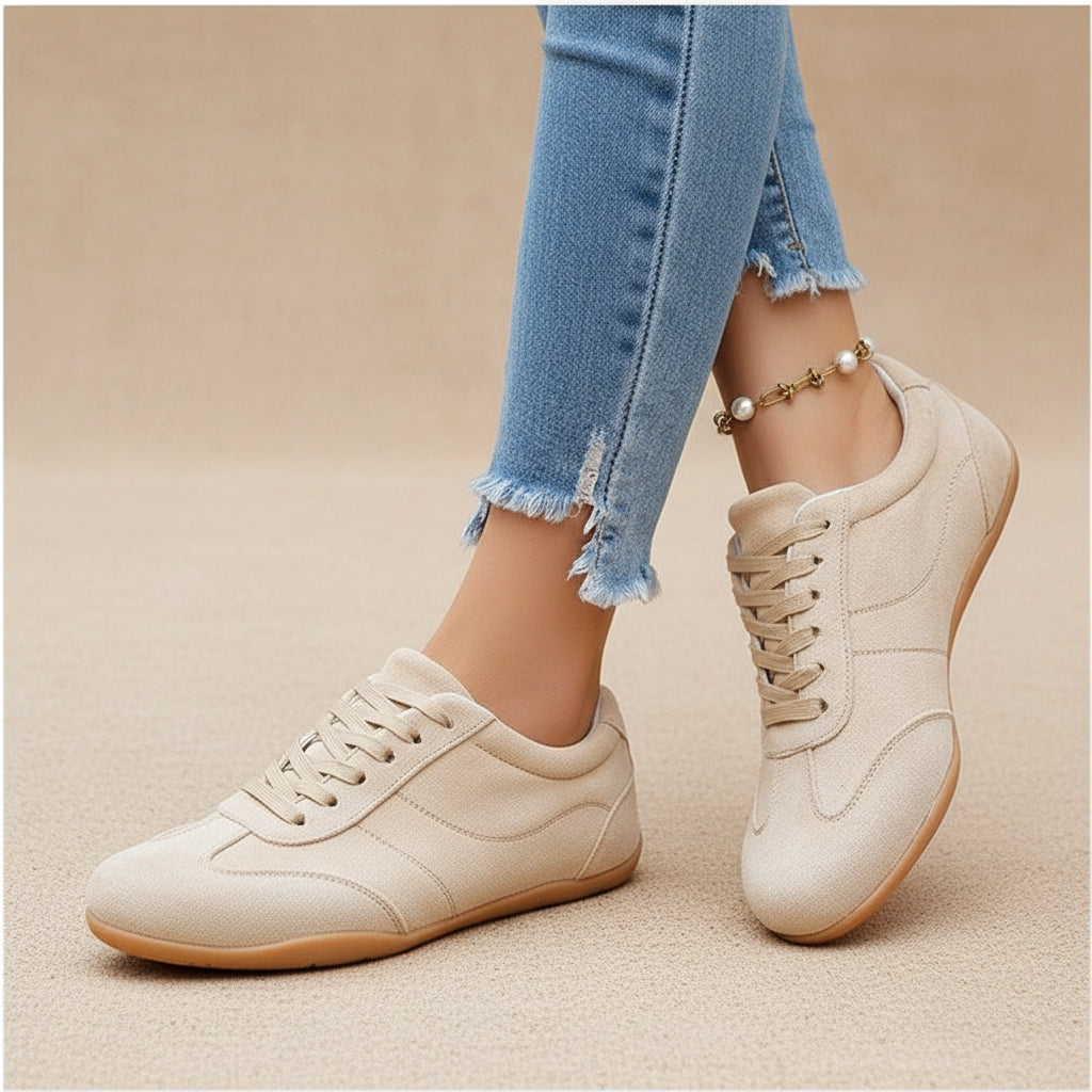 Zapatillas planas Retro Runner de ante para mujer