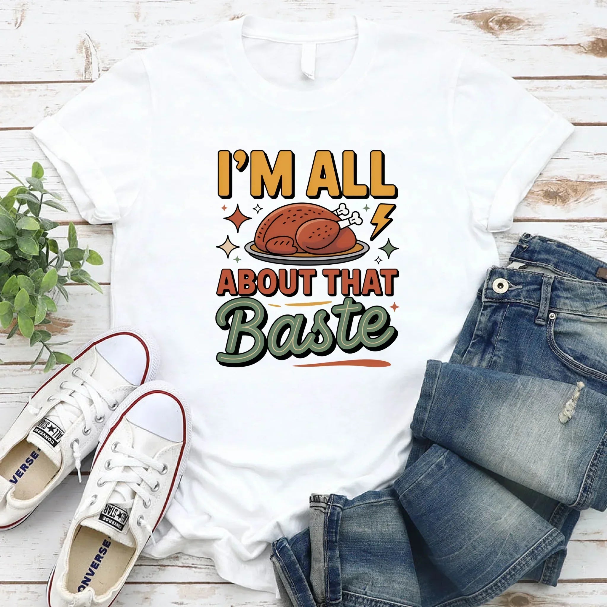 Funny Thanksgiving Couples Shirts – Baste & Gravy Matching Tees
