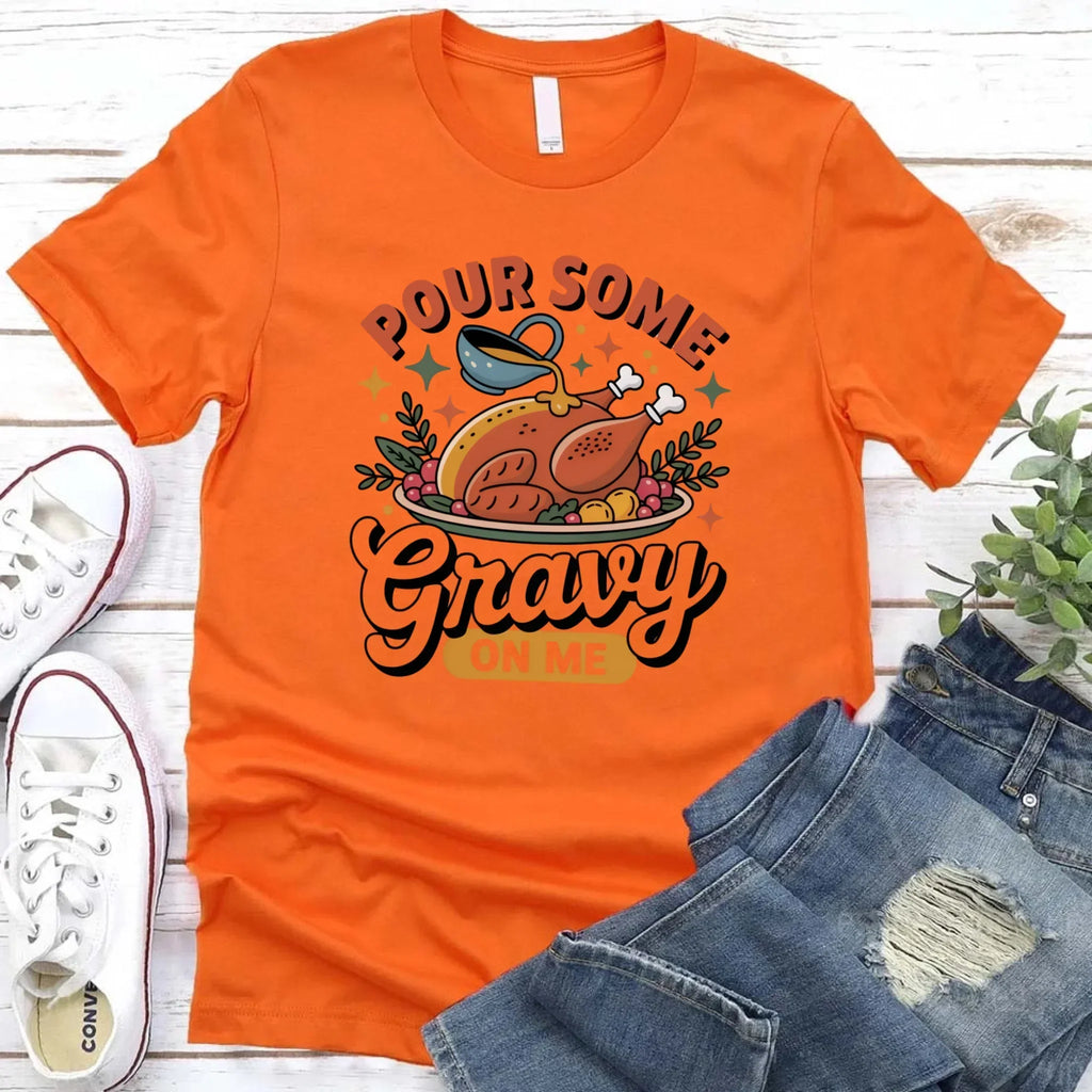Funny Thanksgiving Couples Shirts – Baste & Gravy Matching Tees