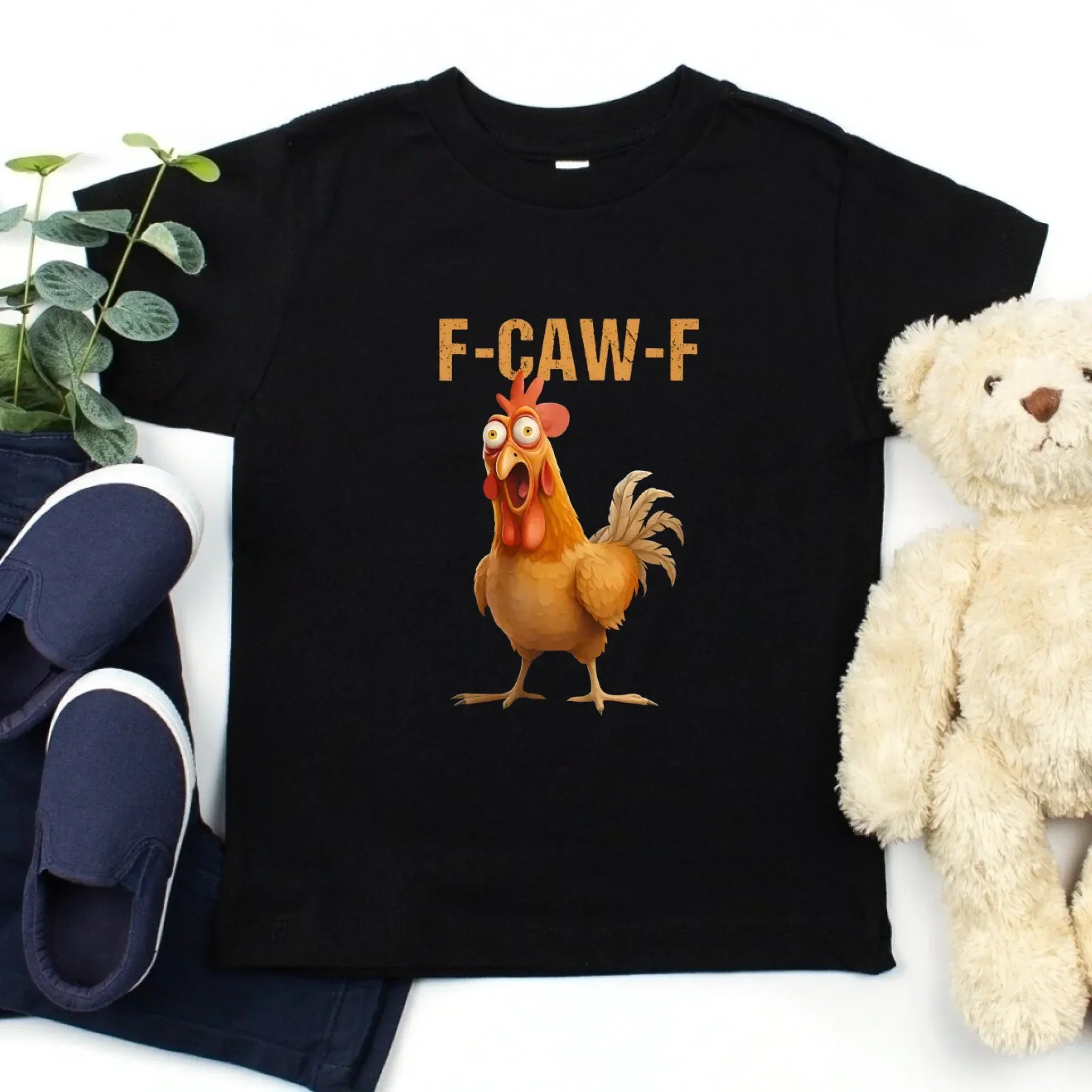Funny F-Caw-F Rooster Kids T-Shirt
