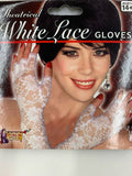 Theatrical White Lace Gloves