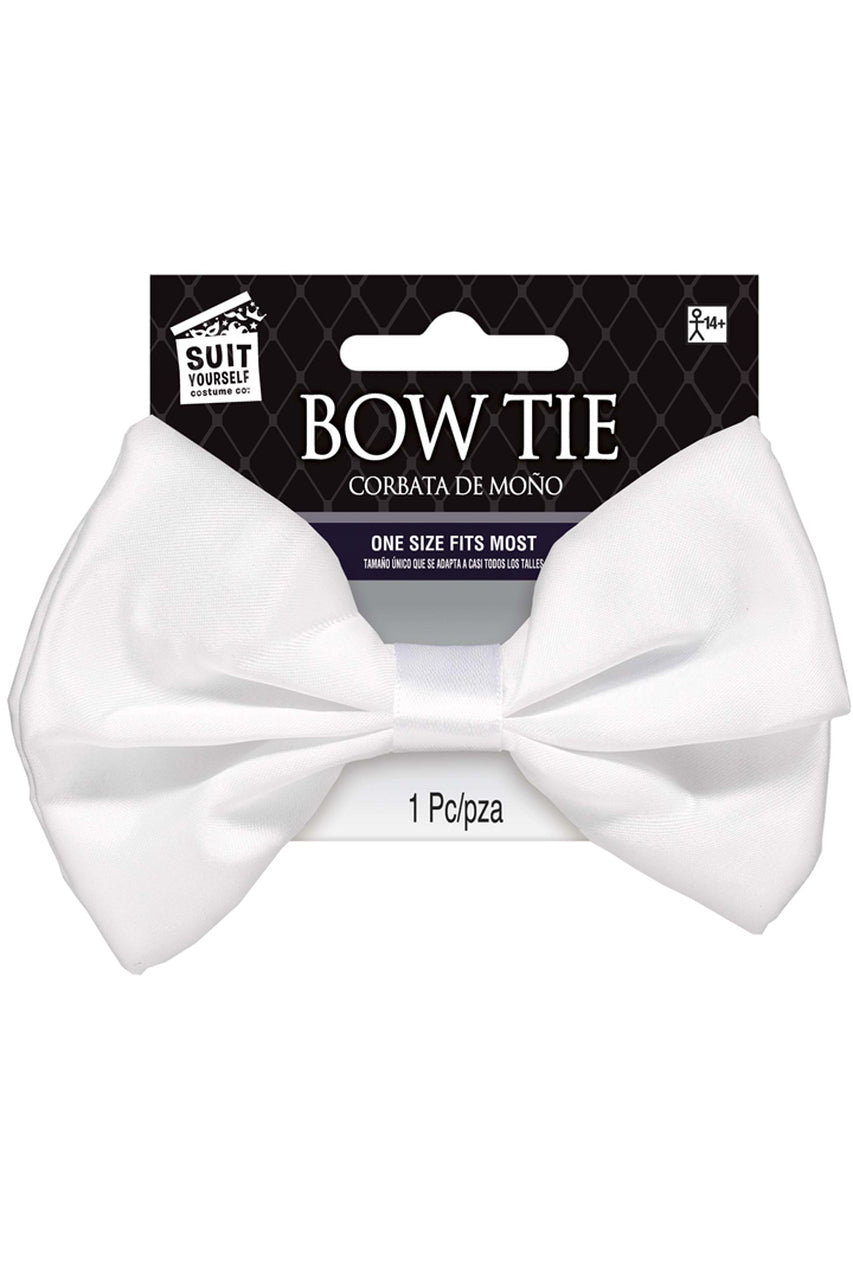 White Satin Bow Tie