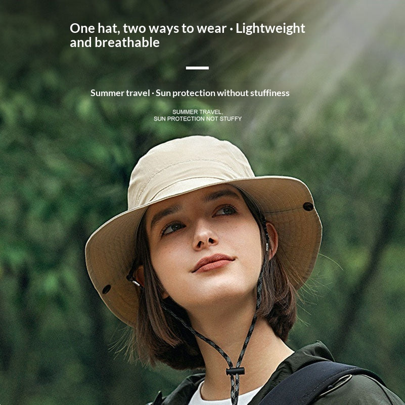 Sombrero de Sol de Nylon de Ala Ancha con Protección UV – Transpirable para Mujer y Hombre