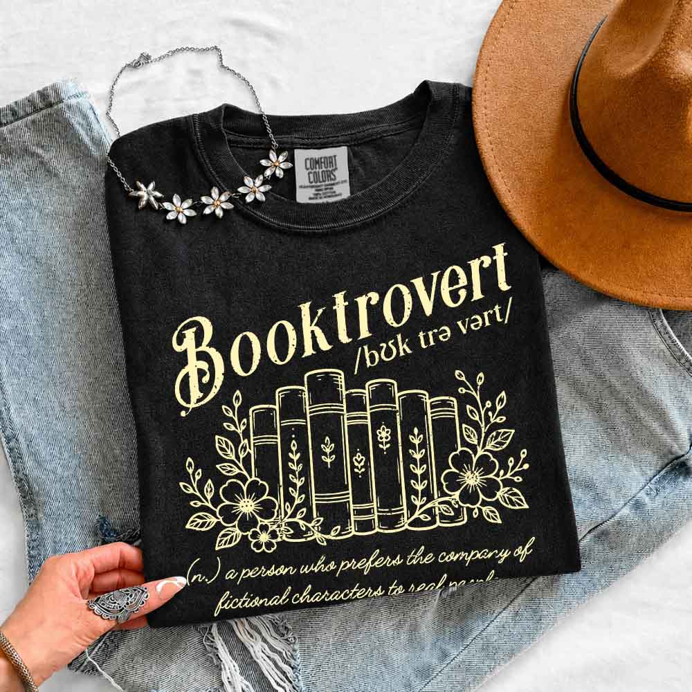 Booktrovert Comfort Colors Shirt - Book Lover Tee