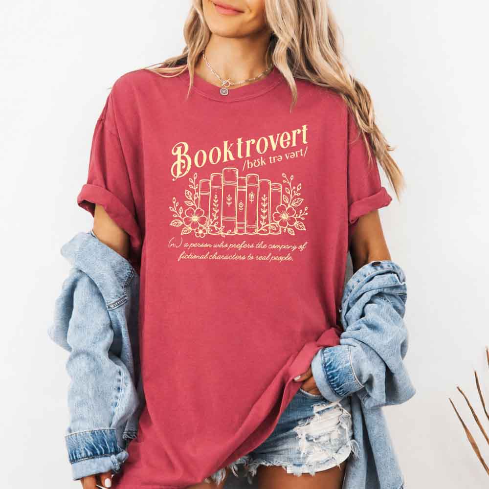 Booktrovert Comfort Colors Shirt - Book Lover Tee