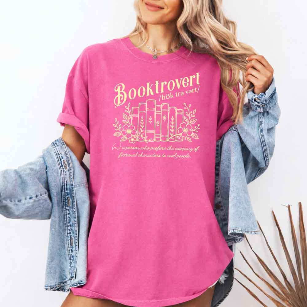 Booktrovert Comfort Colors Shirt - Book Lover Tee