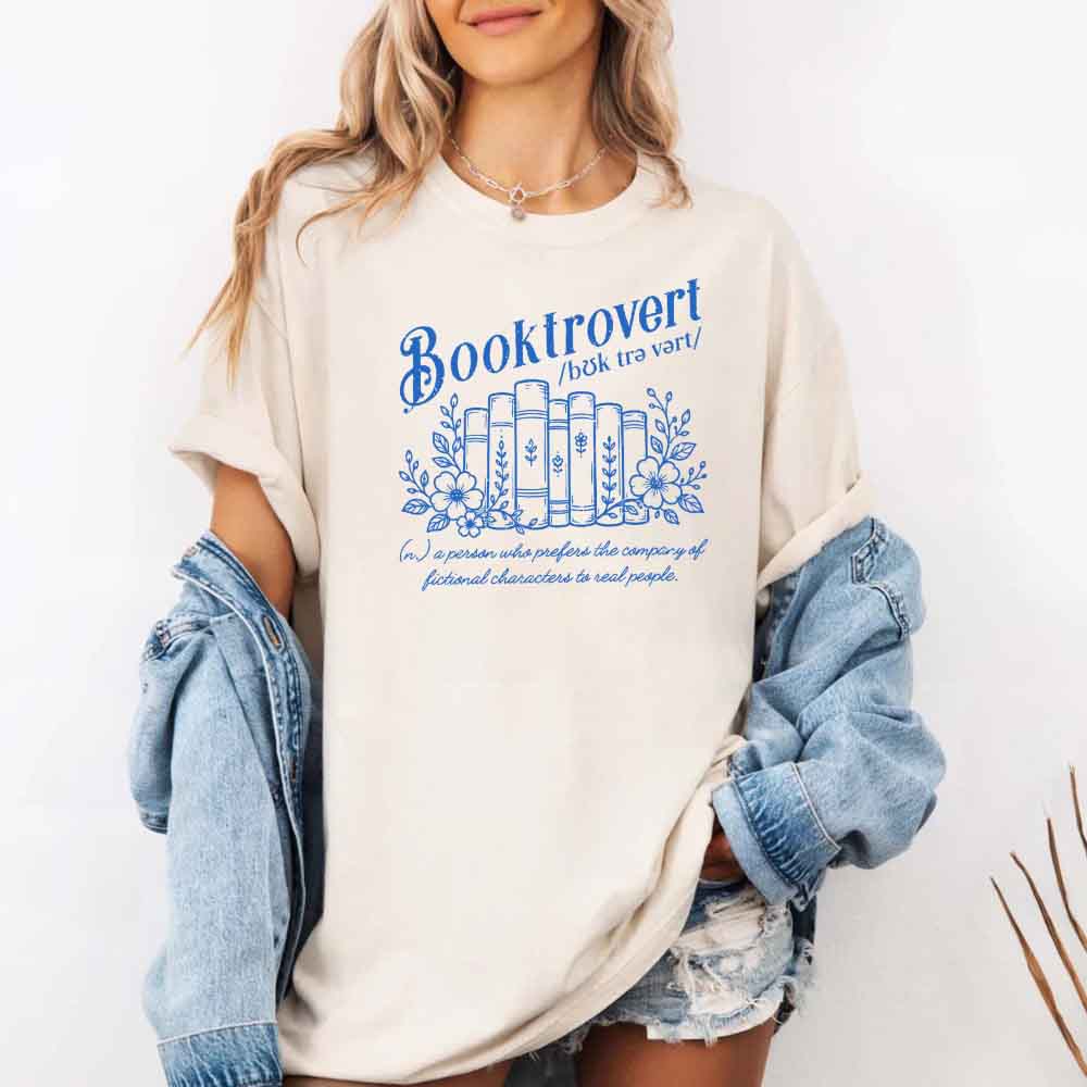 Booktrovert Comfort Colors Shirt - Book Lover Tee