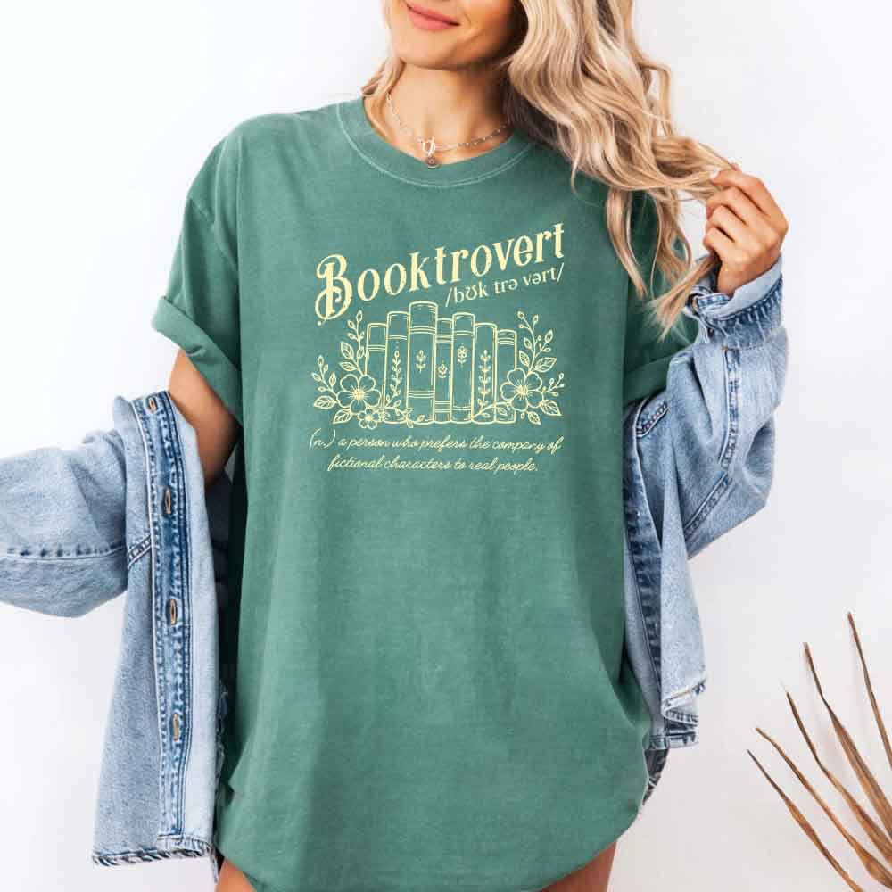 Booktrovert Comfort Colors Shirt - Book Lover Tee