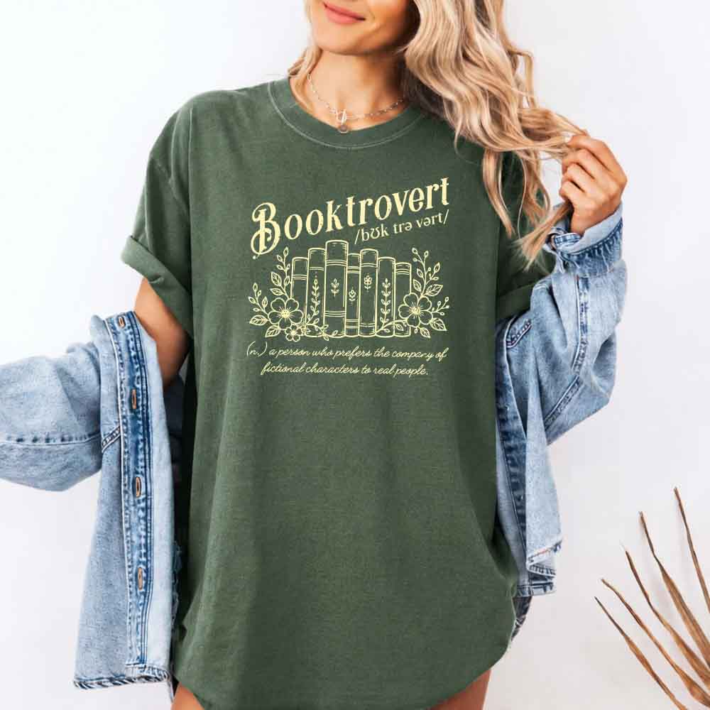 Booktrovert Comfort Colors Shirt - Book Lover Tee
