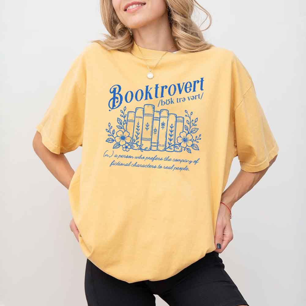 Booktrovert Comfort Colors Shirt - Book Lover Tee