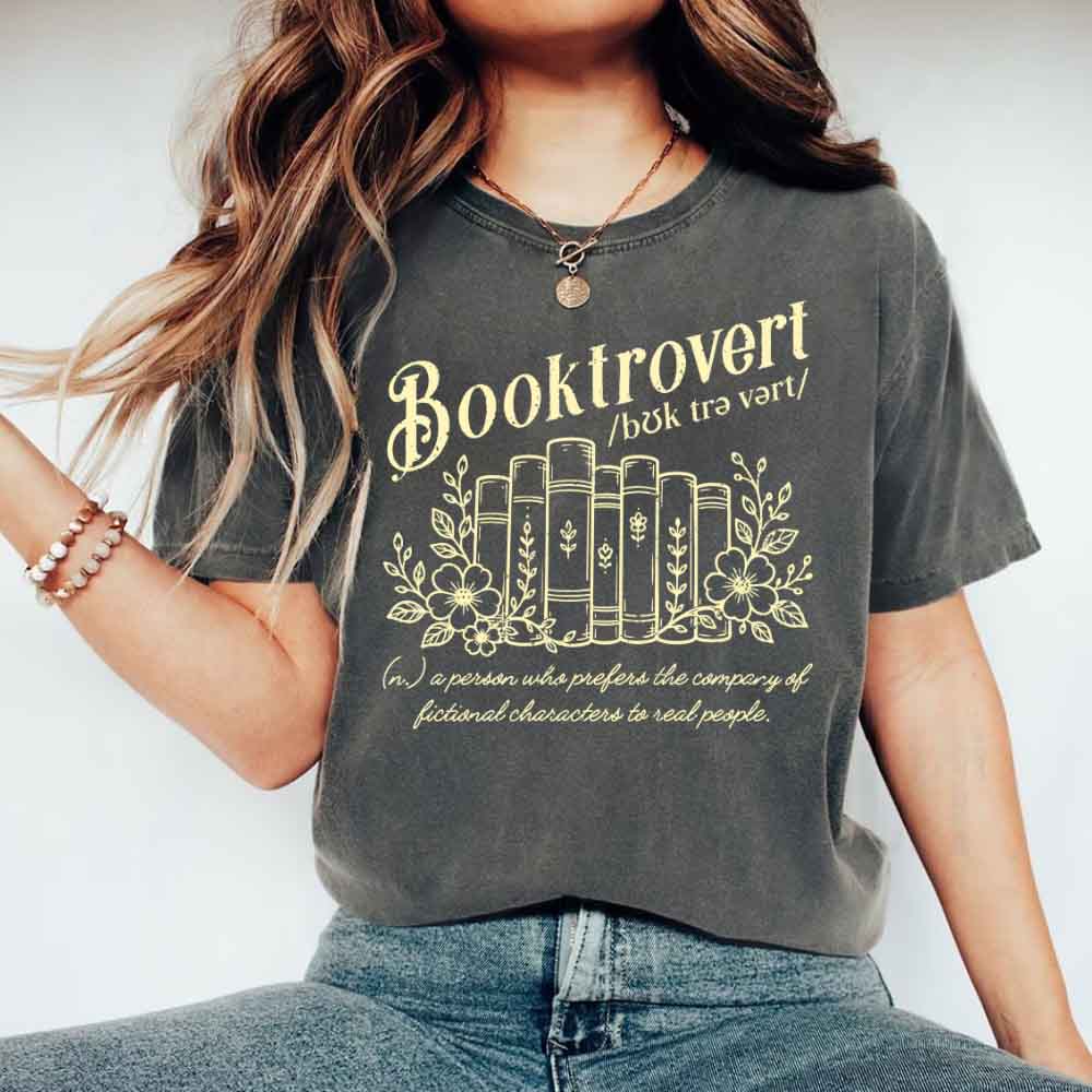 Booktrovert Comfort Colors Shirt - Book Lover Tee