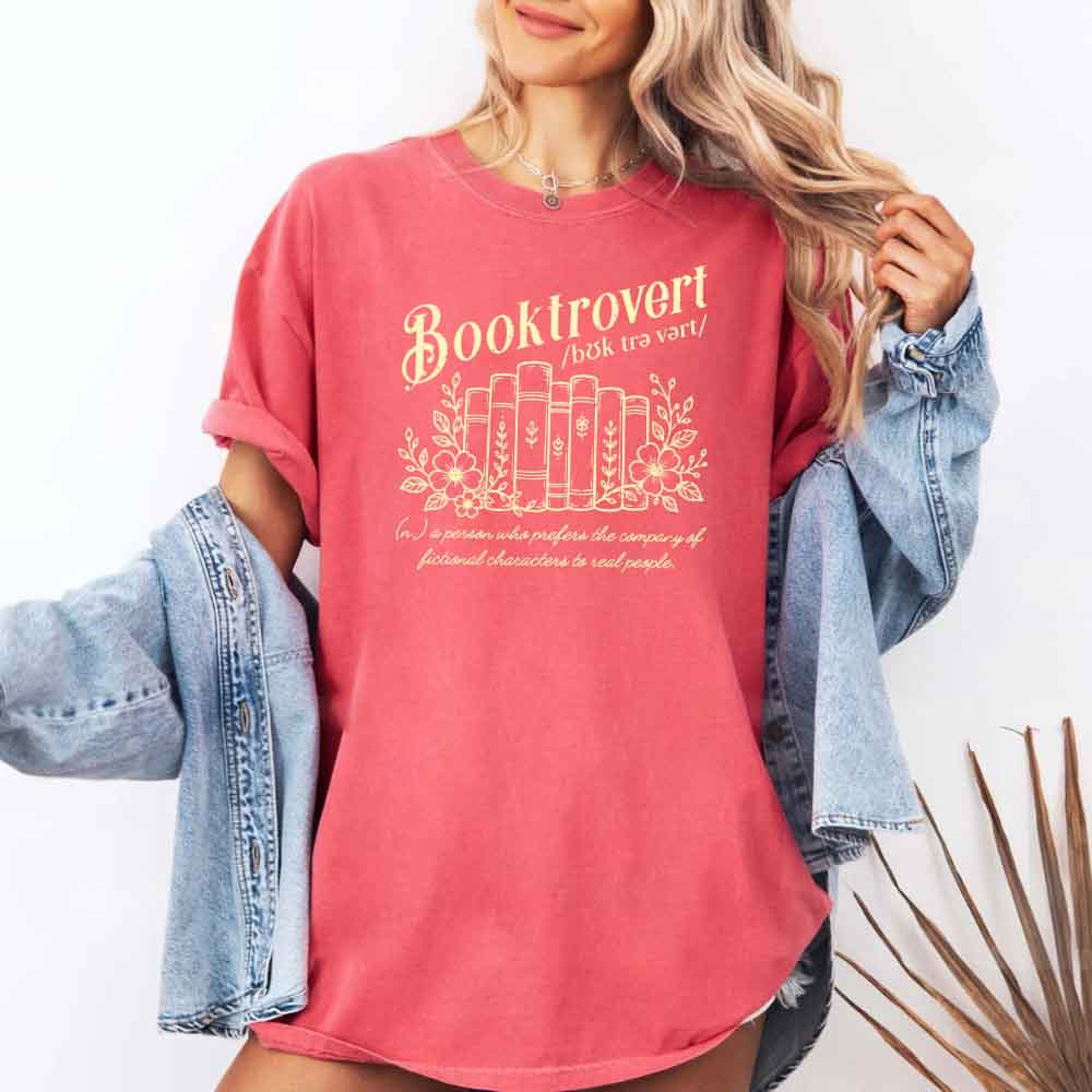 Booktrovert Comfort Colors Shirt - Book Lover Tee