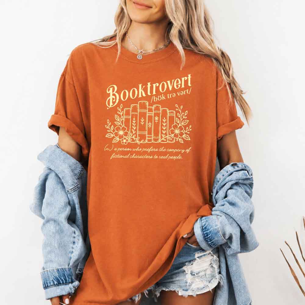 Booktrovert Comfort Colors Shirt - Book Lover Tee