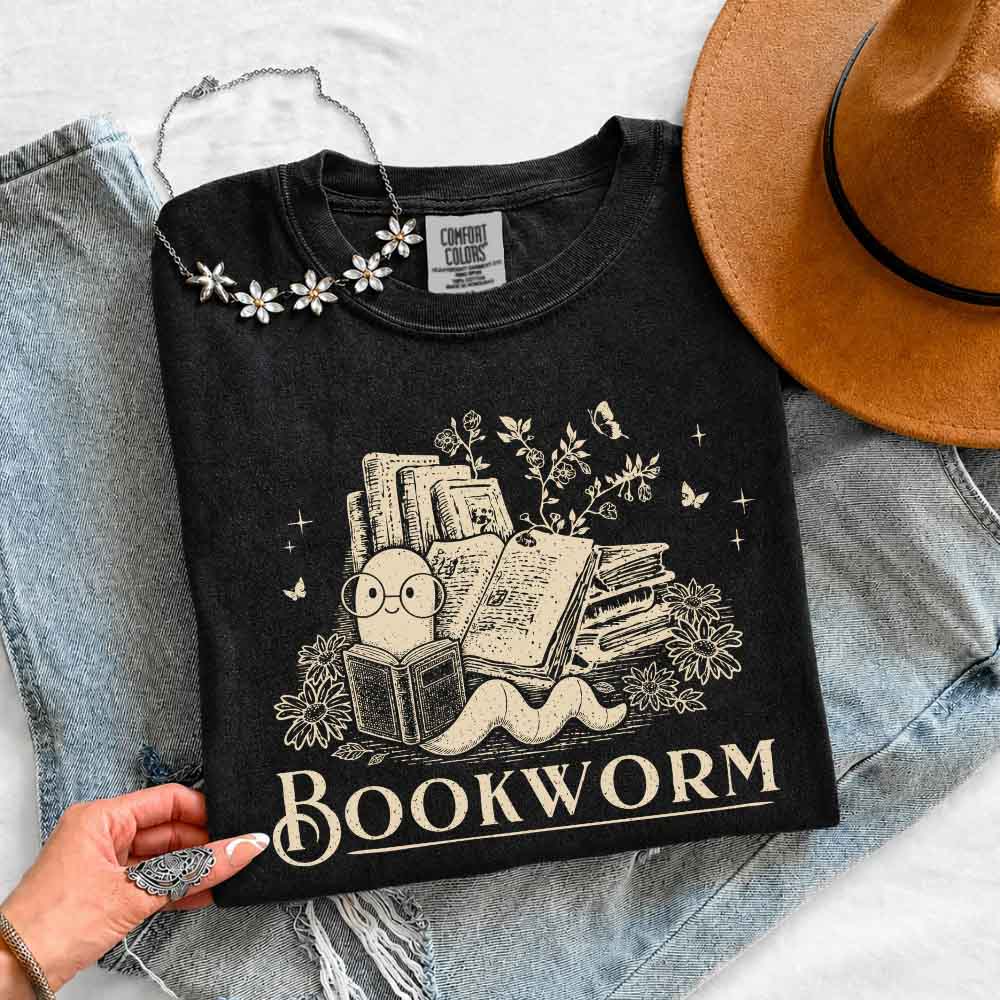 Bookworm Comfort Colors Shirt - Book Lover Tee