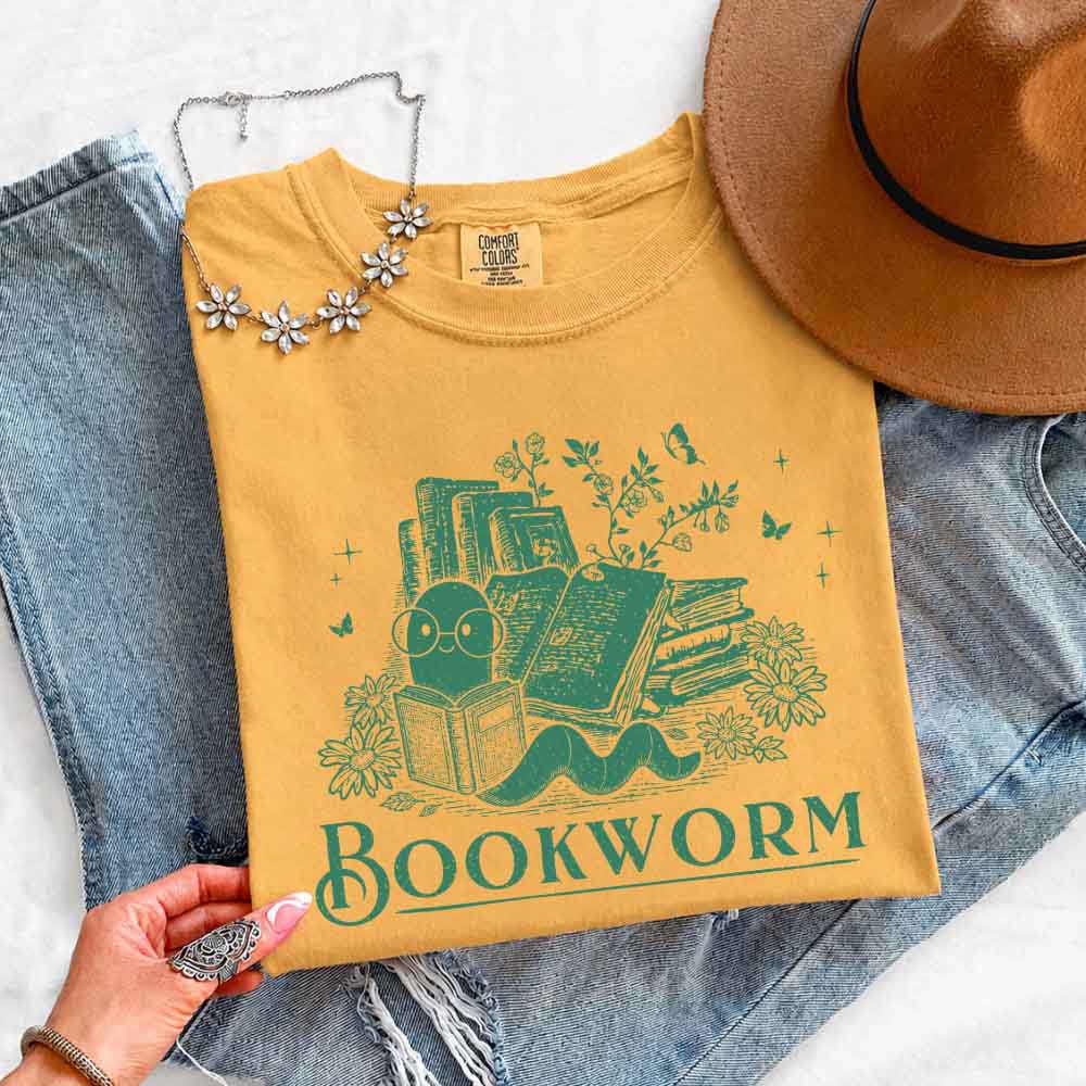Bookworm Comfort Colors Shirt - Book Lover Tee