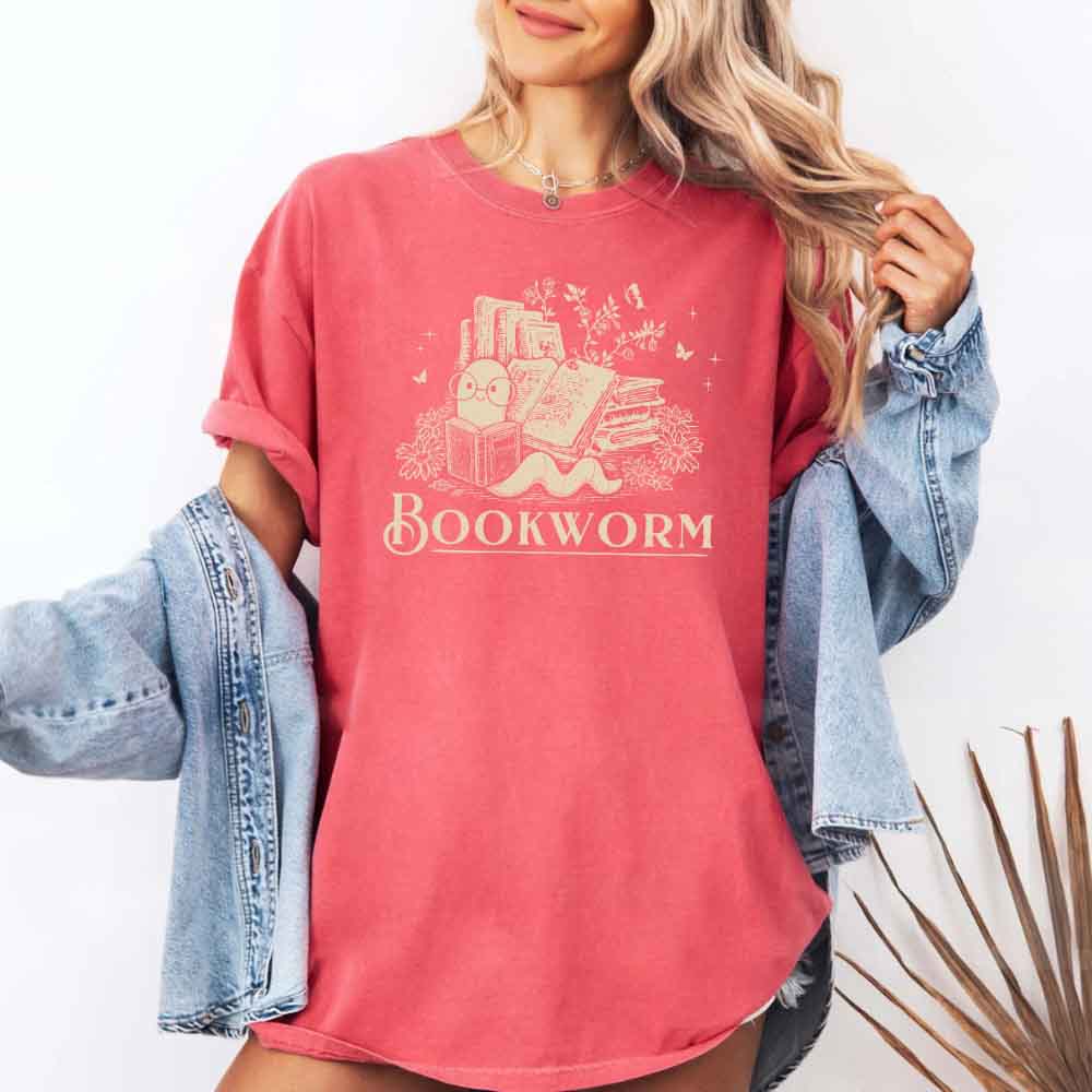 Bookworm Comfort Colors Shirt - Book Lover Tee