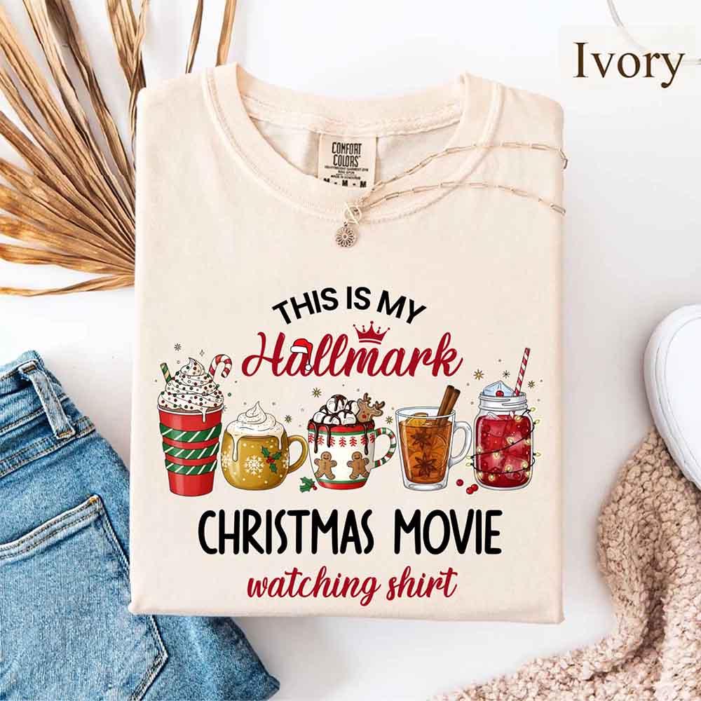 Christmas Movie Comfort Colors Shirt Hallmark Watching Tee