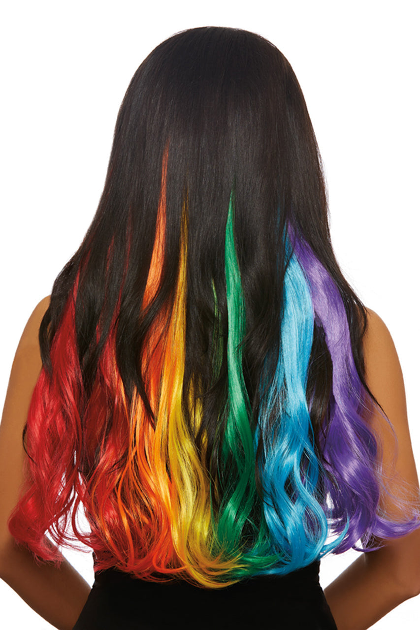 Long Wavy Rainbow Hair Extensions