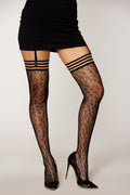 Leopard Net Thigh Highs