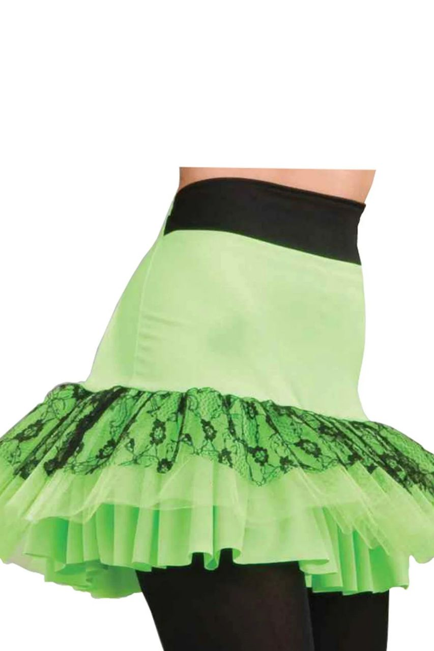 80's Neon Lace Skirt Costume Accessory