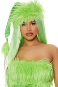 Straight Green Wig