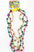 Peace Sign Mardi Gras Beads