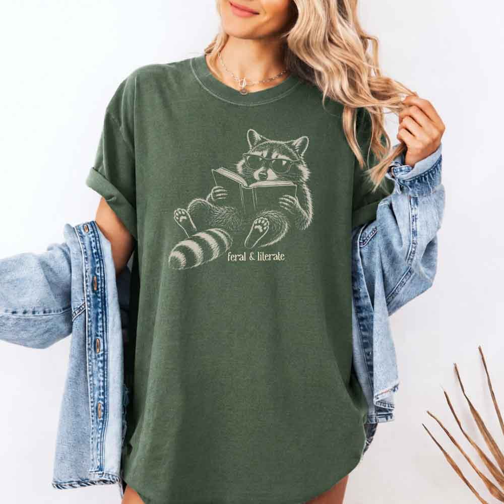 Feral & Literate Comfort Colors - Book Lover Tee
