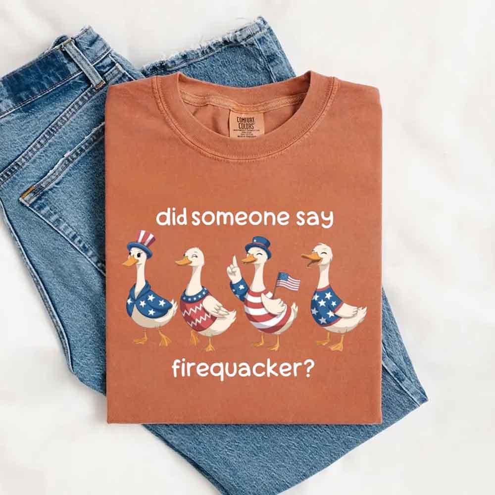 Firequacker USA Goose on the Loose Comfort Colors Tee