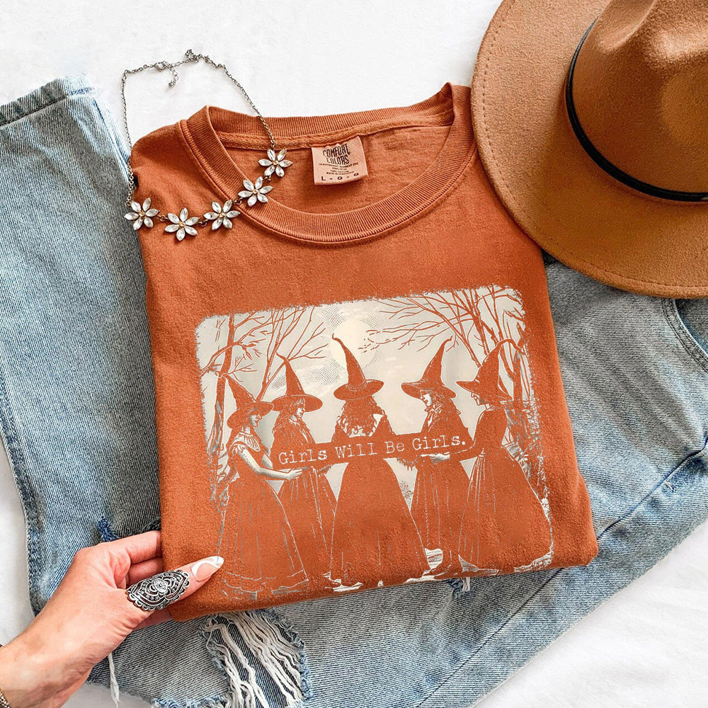 Girls Will Be Girls Comfort Colors T-Shirt - Halloween Tee