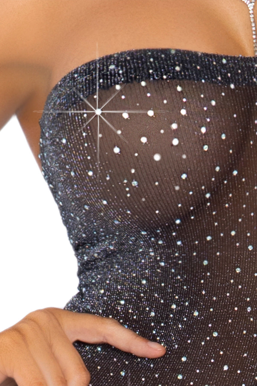 Rhinestone Tube Chemise