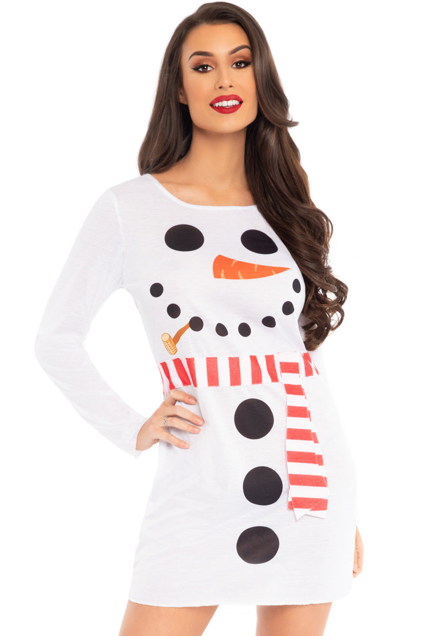 Snowman T-Shirt Dress