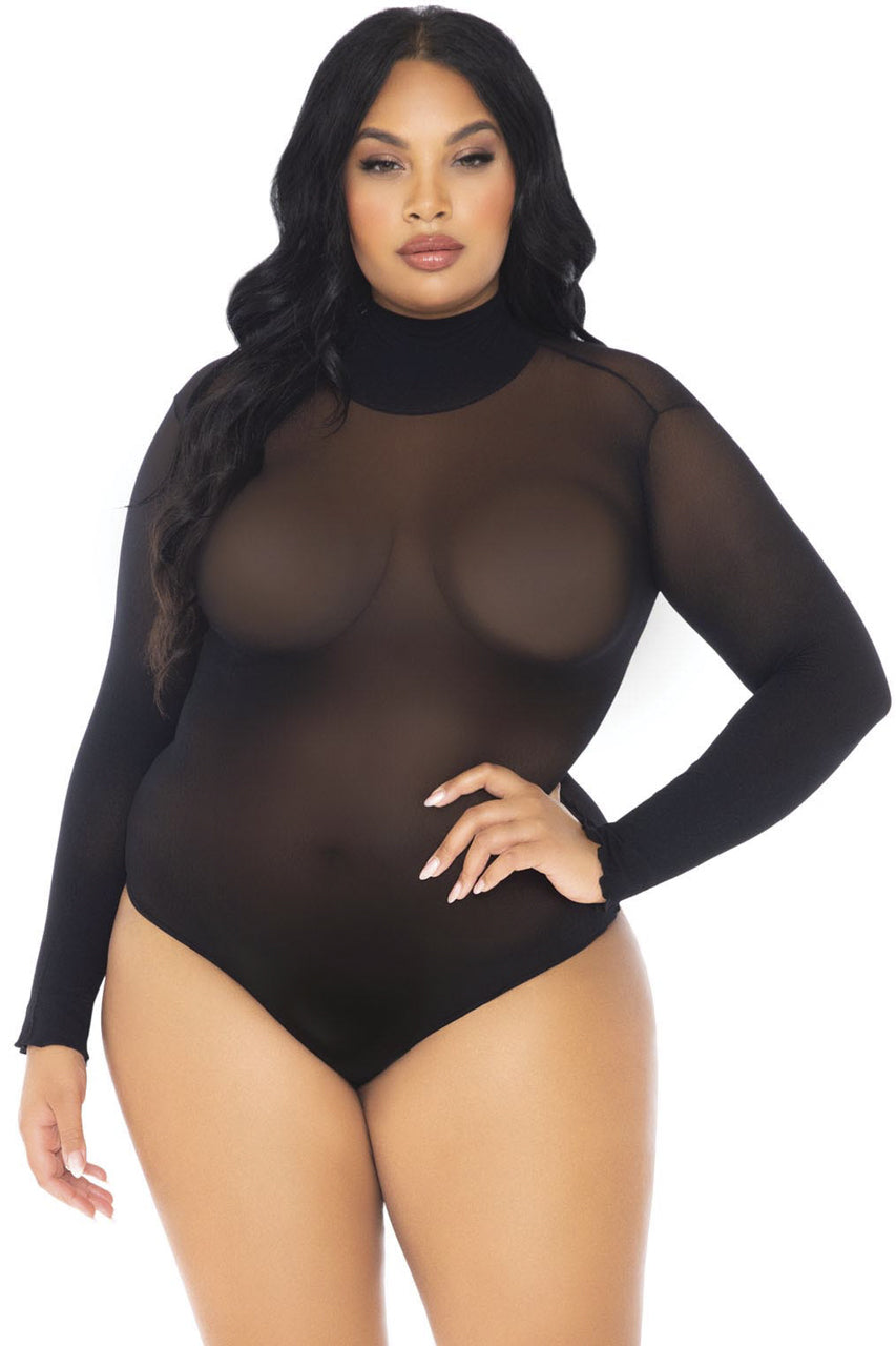 Plus Size Opaque Bodysuit