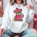 Love Coffee Teddy Valentine Sweatshirt – Furry Look 3D Print Sweater