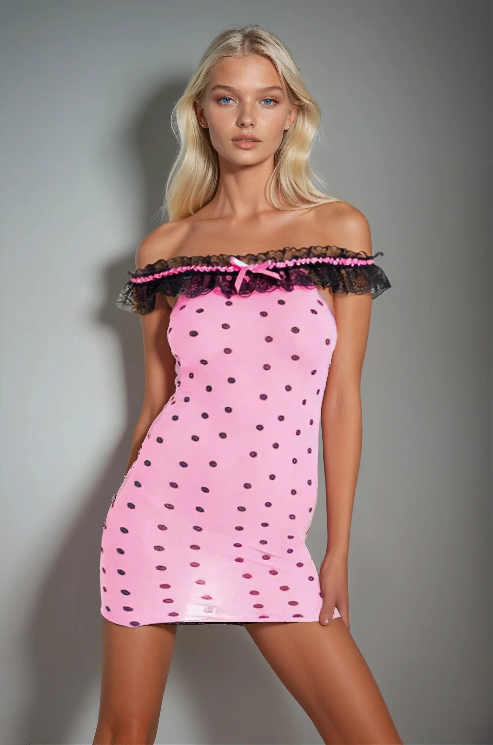 Ruffle Trim Chemise