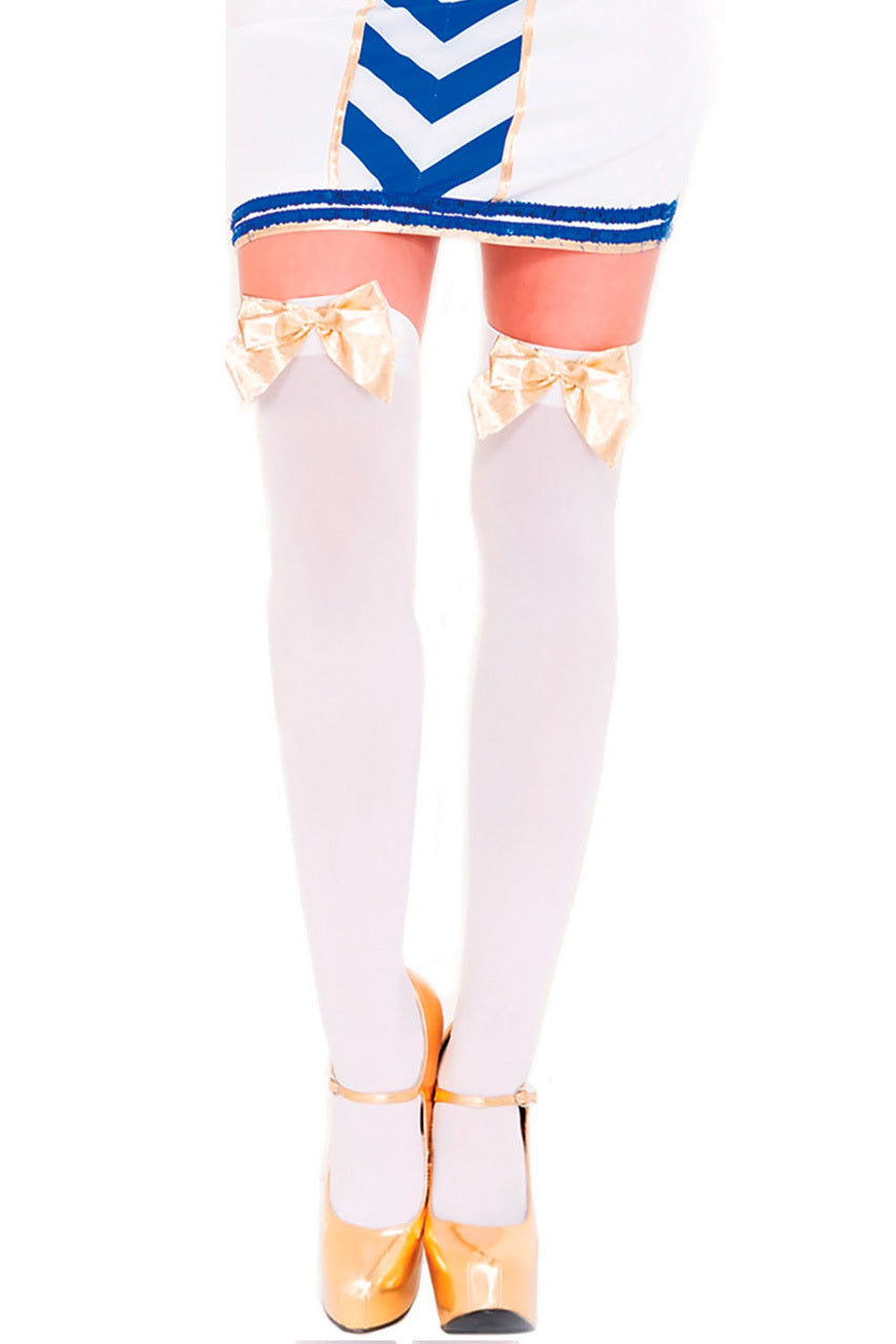 Bow Top Thigh Highs