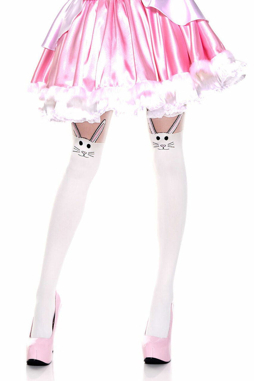 Bunny Print Pantyhose