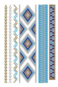 Turquoise & Gold Tattoo Pattern