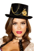 Black Top Hat with Pocket Watch