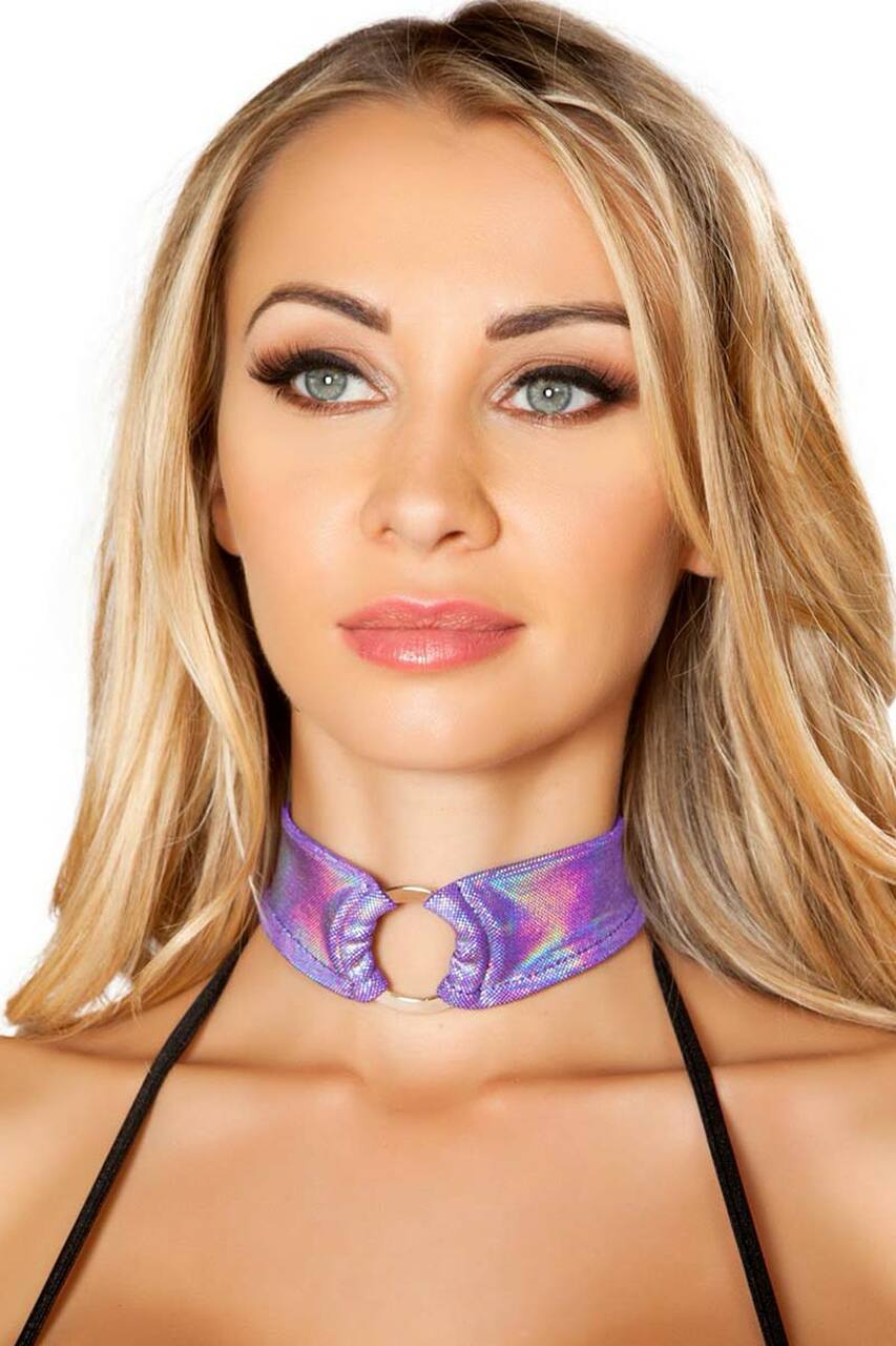 Metallic Shimmering O-Ring Choker