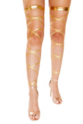 Gold Metallic Leg Wraps