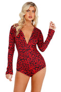 Cozy Heart Shaped Leopard Romper