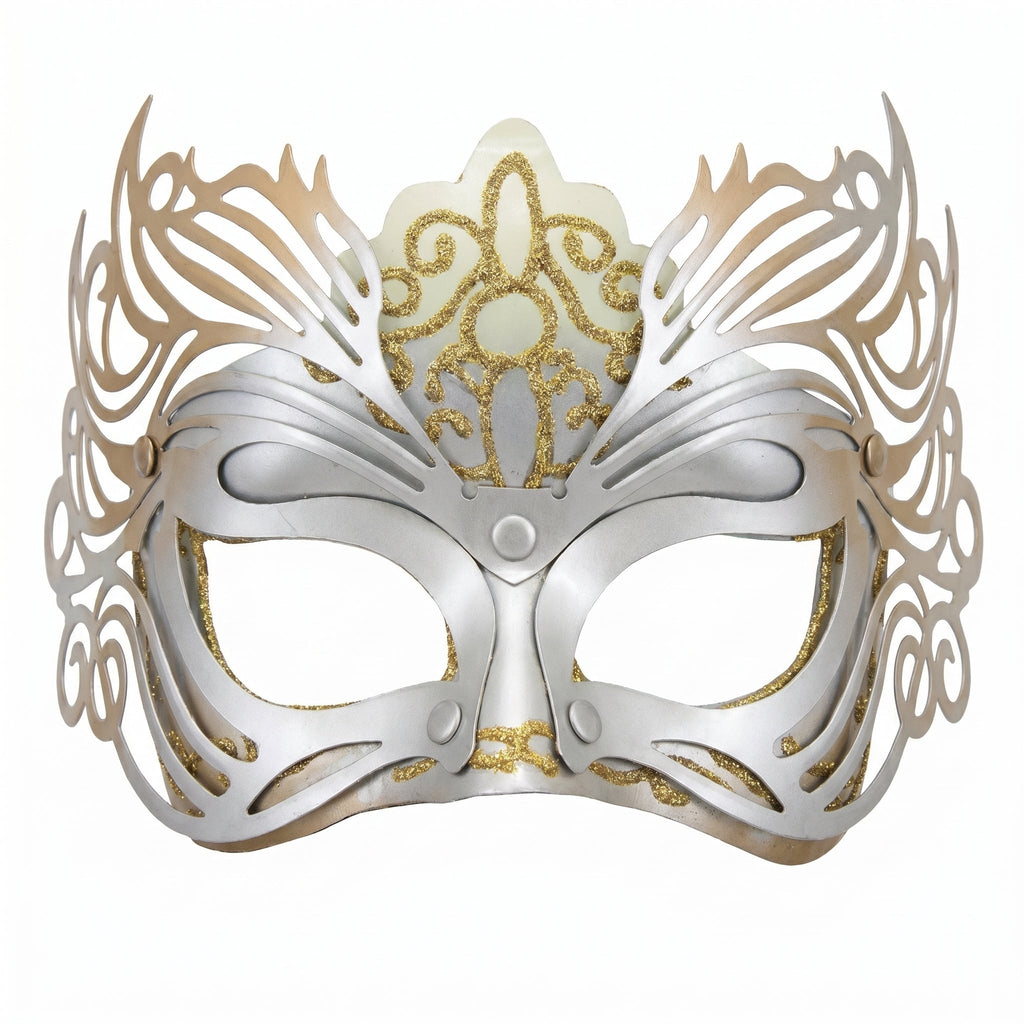 Gilded Elegance: Gold & Silver Mask