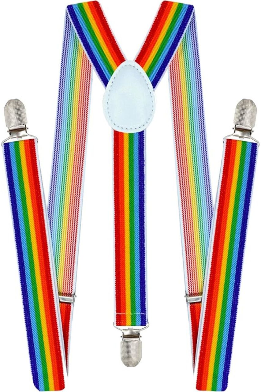 Rainbow Suspenders Costume Accessory
