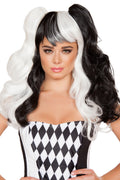Black and White Pigtail Wig