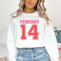 Retro Valentine’s Day Jersey Number FEBRUARY 14 Sweatshirt