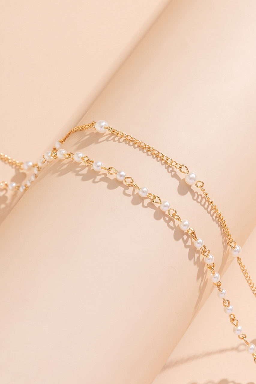 Dual Strap Pearl Belly Chain