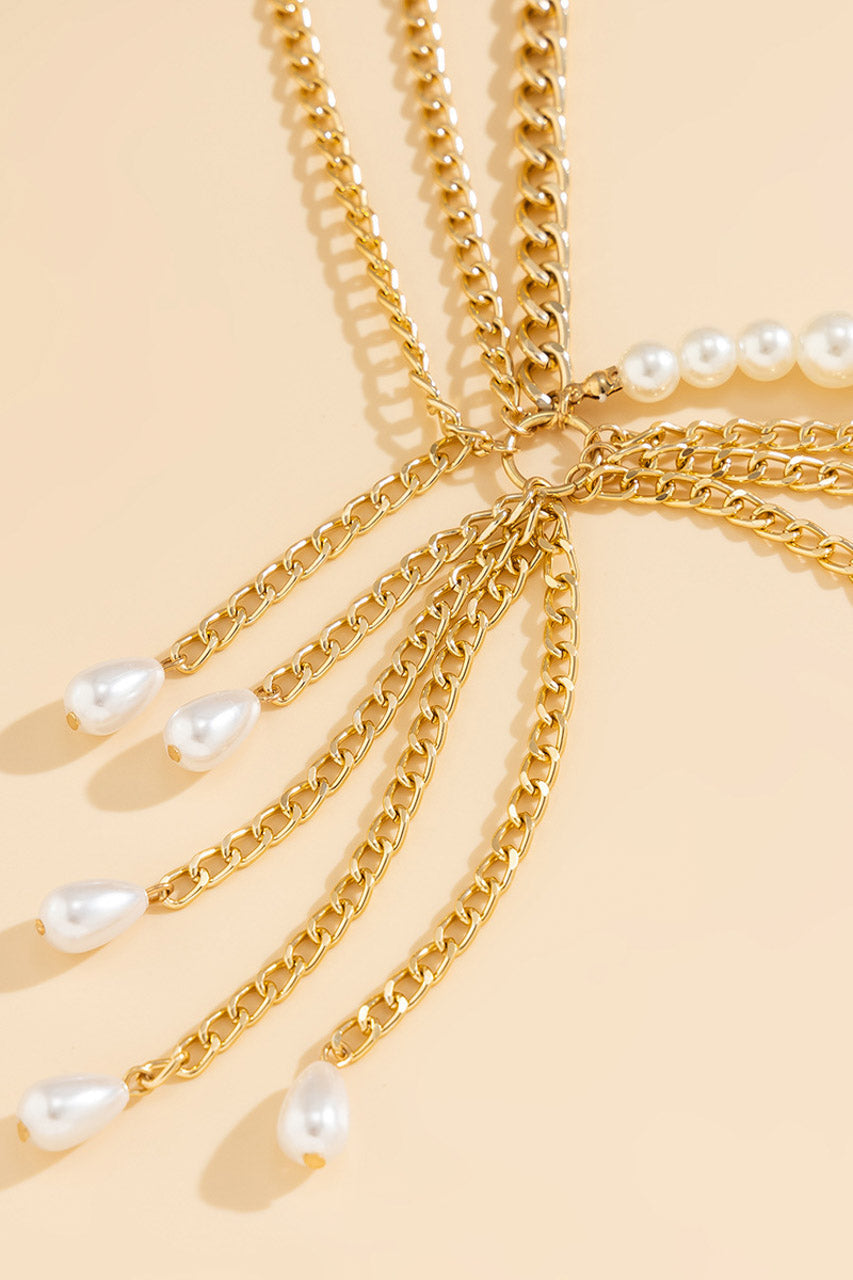 Hanging Pearl Draped Belly Chain